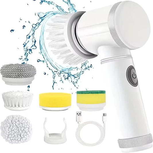 Cordless Multi-Surface Electric Cleaning Brush – 5 Heads